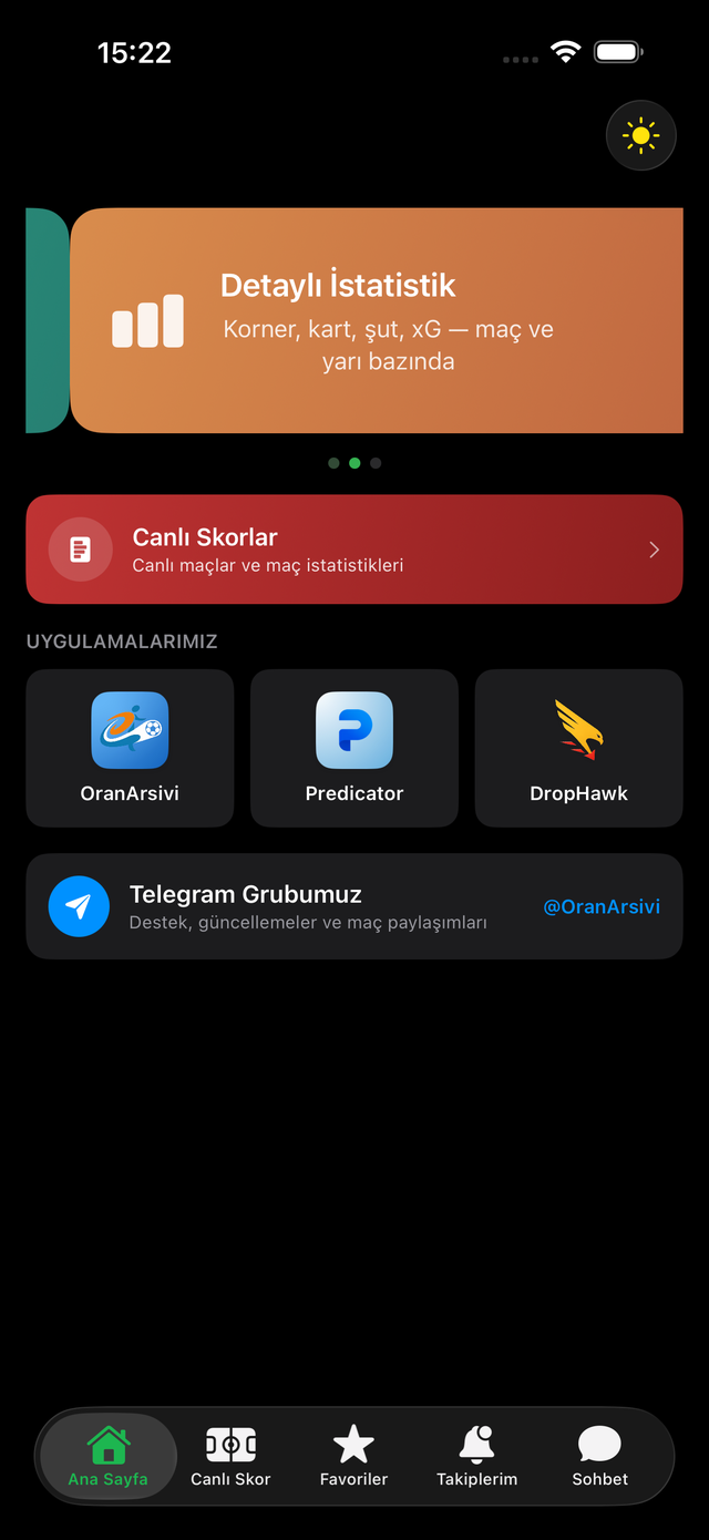 Kickly ana sayfa ekranı